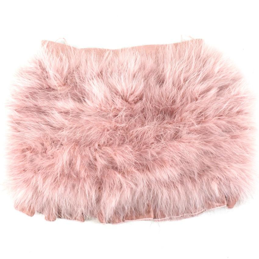 Miss Grant girl's dusty-pink feather skirt