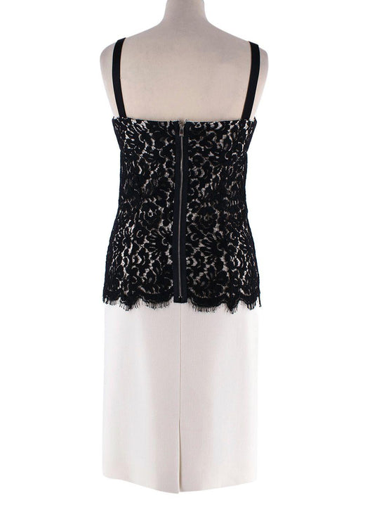 Michael Kors Black Stretch Boucle Crepe Midi Dress