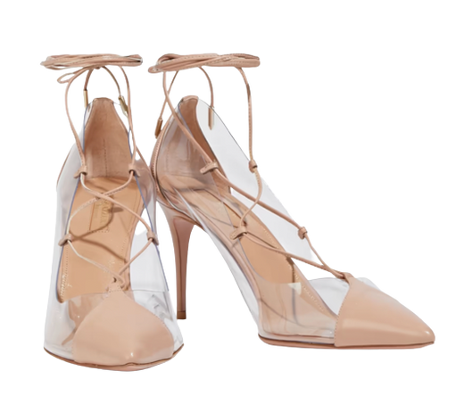 Magic 105 Lace-up Leather And Pvc Pumps