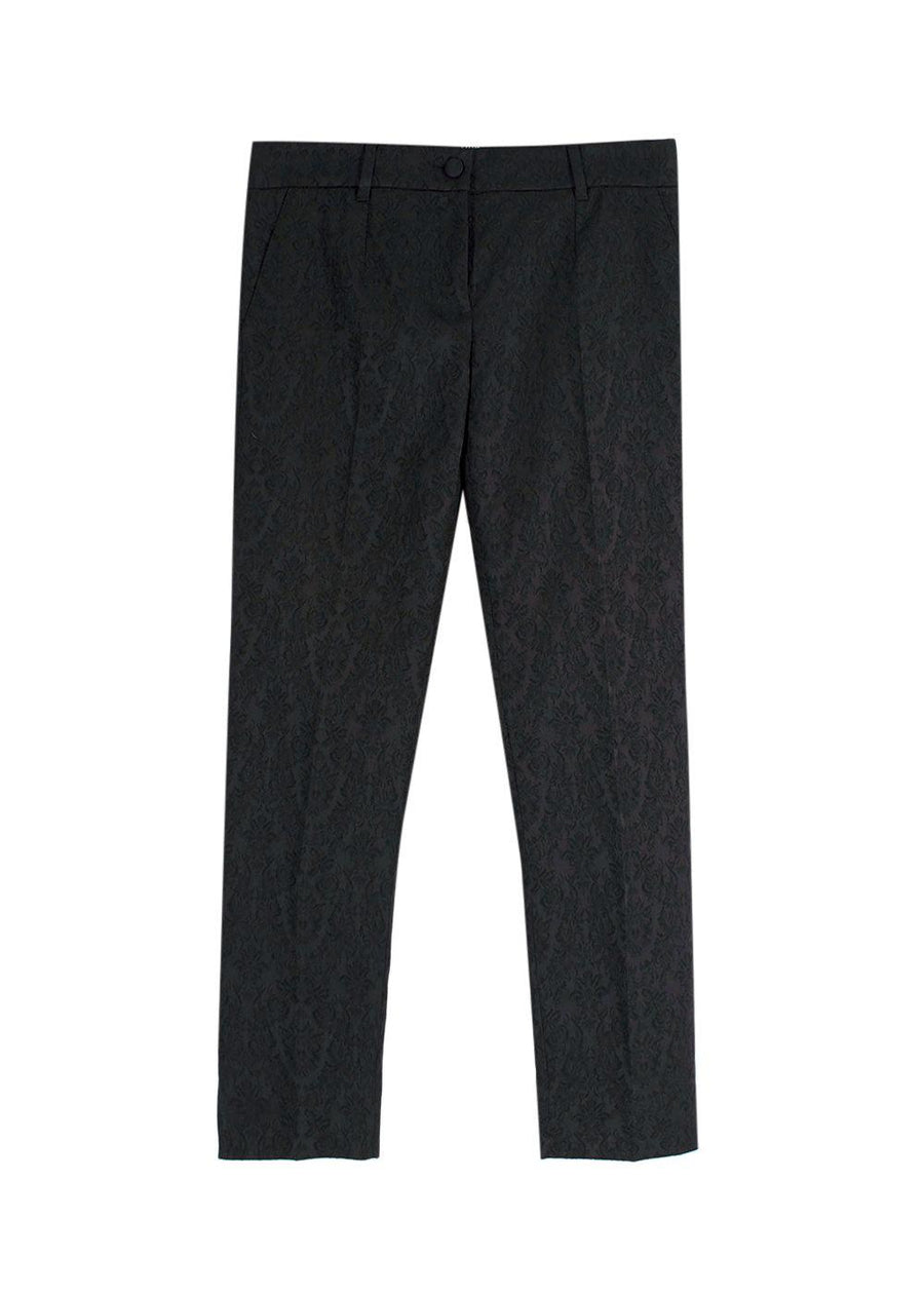 Black Jacquard Trousers