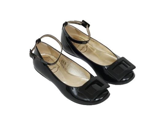 Roger Vivier BlackPatent Buckle Detail Shoes - Girl's