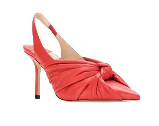 Jimmy Choo Red Leather Annabell Sling back Pumps