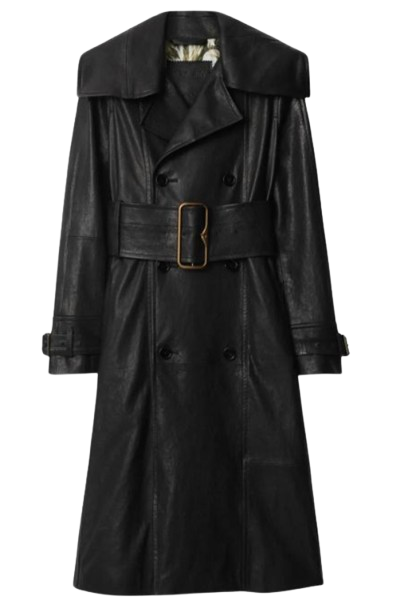 Burberry Runway Collection Black Leather Coat 2025