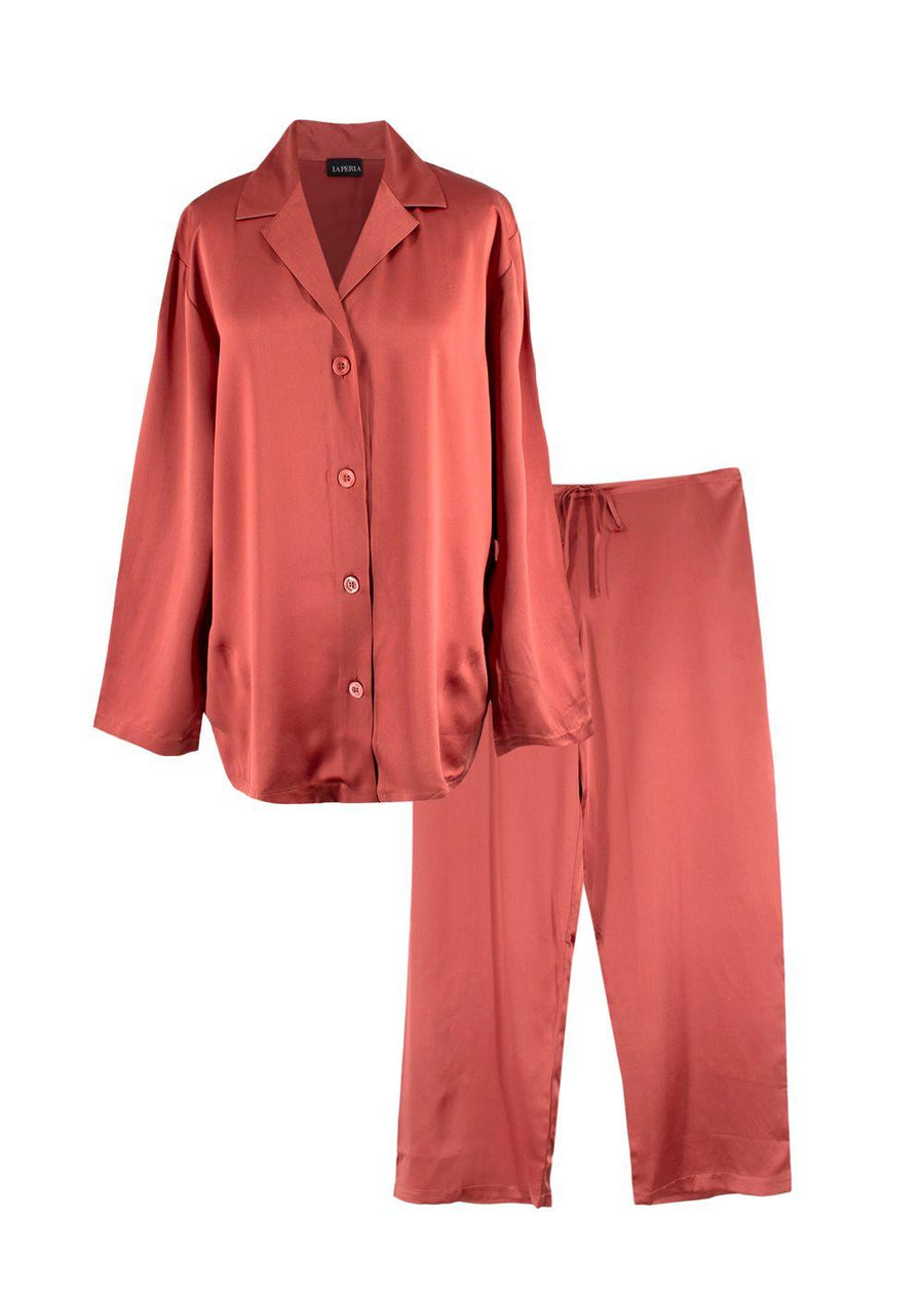 La Perla Rose Silk Long Pyjamas