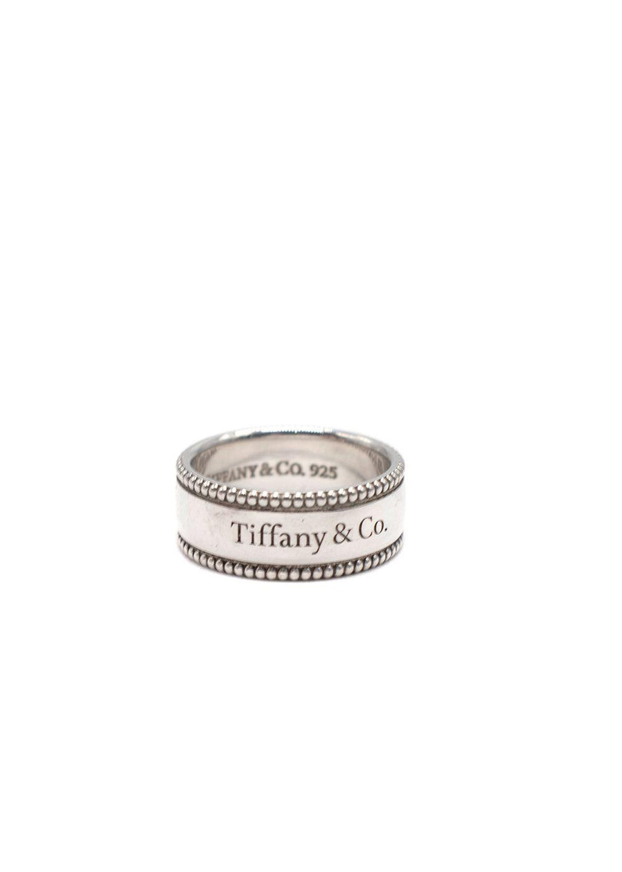Tiffany & Co Sterling Silver Milgrain Band Ring