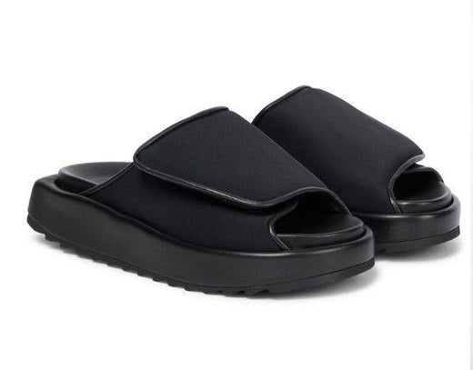 Gia Borghini Gia 1 leather-trimmed slides
