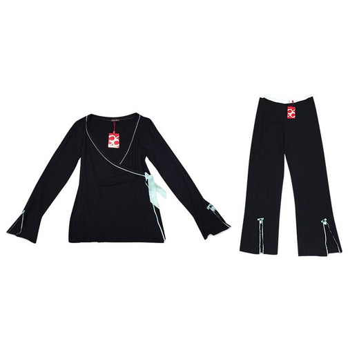 Cotton Club Couture Black & Mint Green Lounge Pyjama