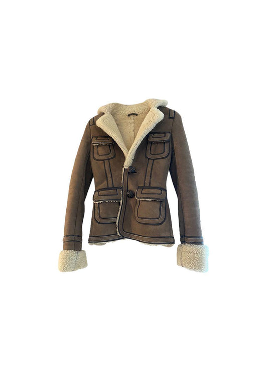Brown Leather & Shearling Jacket