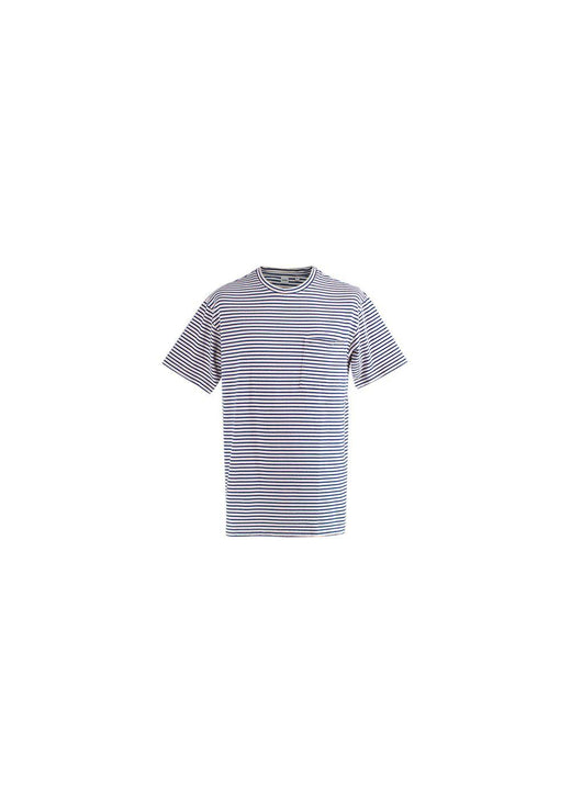 Blue/Beige Cotton Jersey T-Shirt