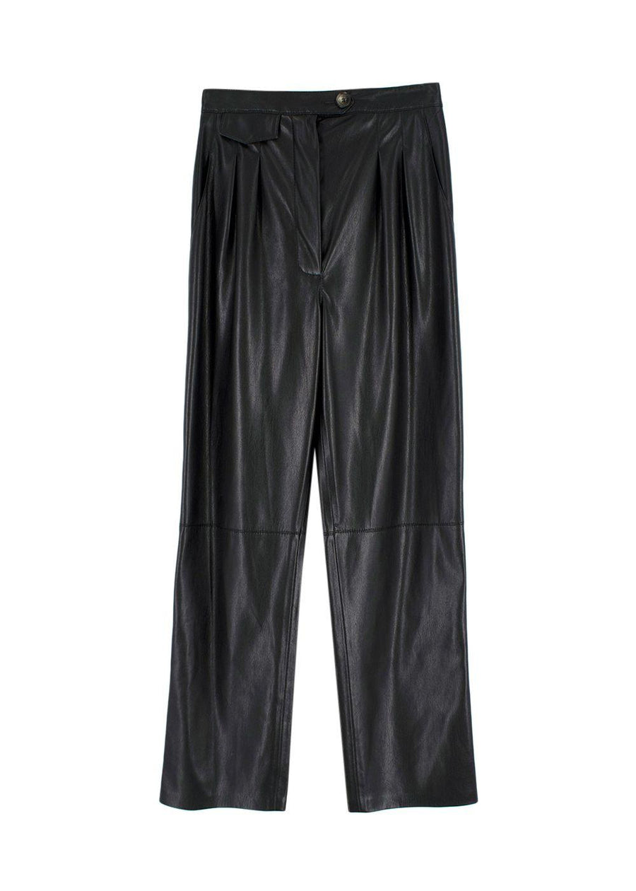 Nanushka Black Vegan Leather Trousers