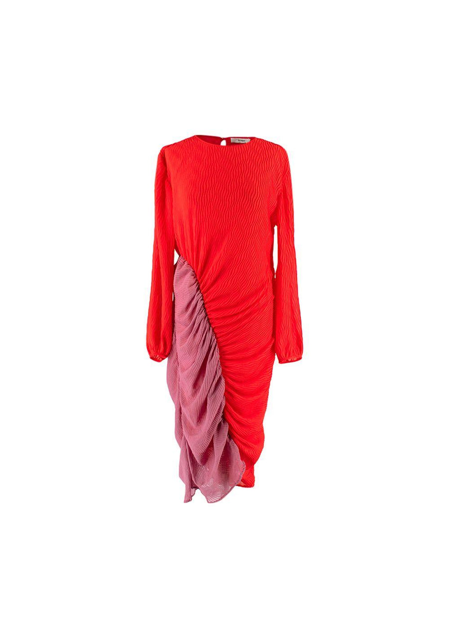 Brogger Pink and Orange Midi Dress
