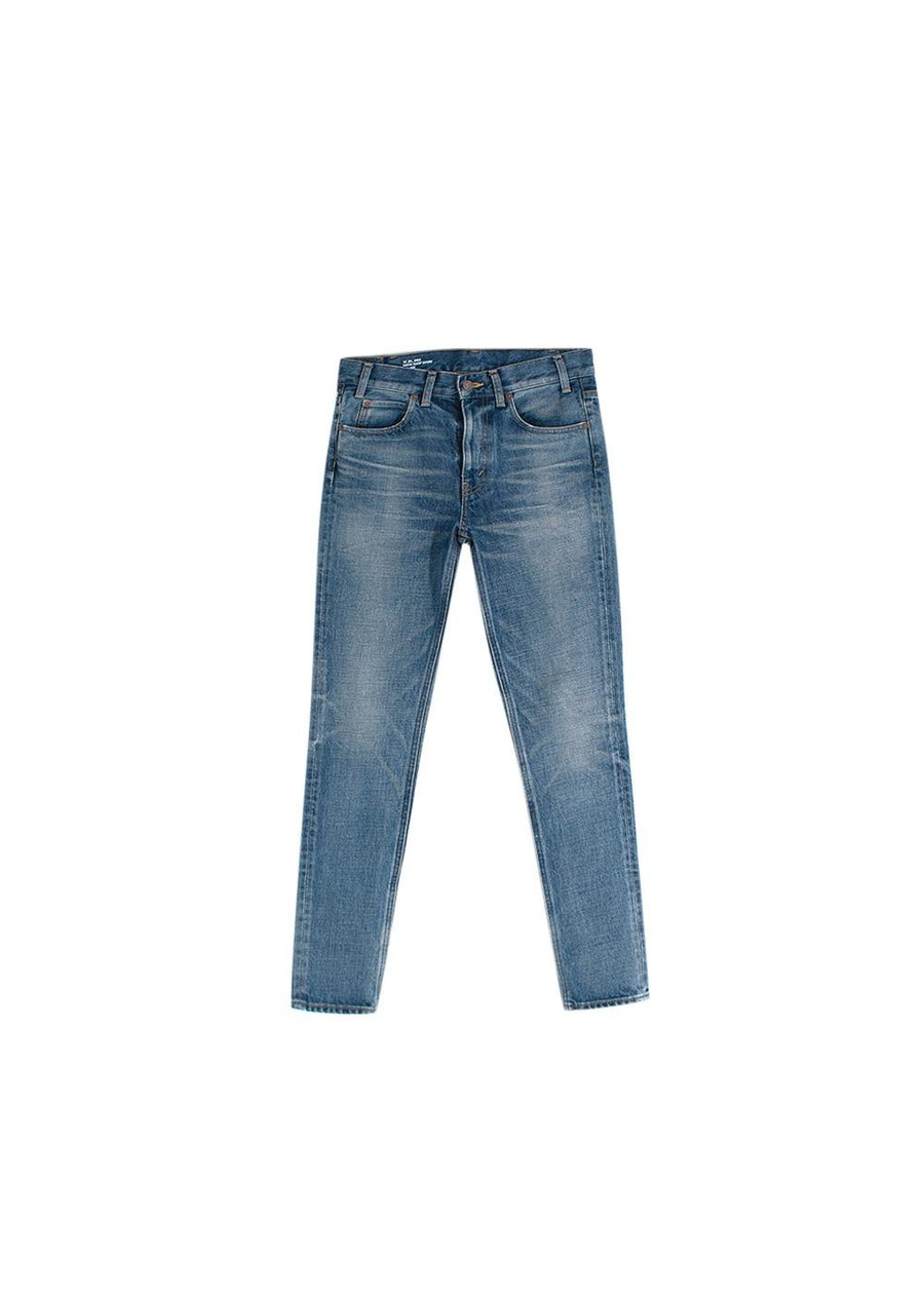 Mid-wash SL-003 skinny leg jeans