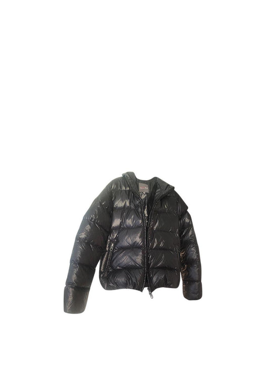 Black Shiny Nylon Down Jacket