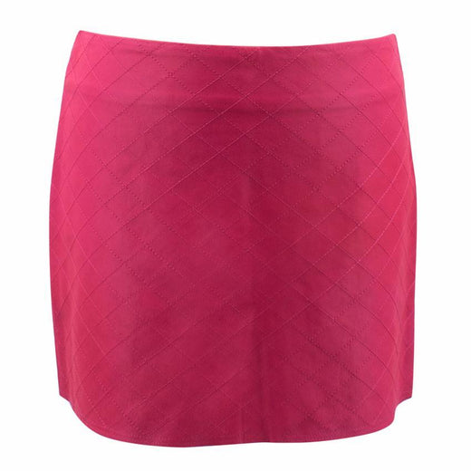 Alice and Olivia Pink Leather Mini Skirt