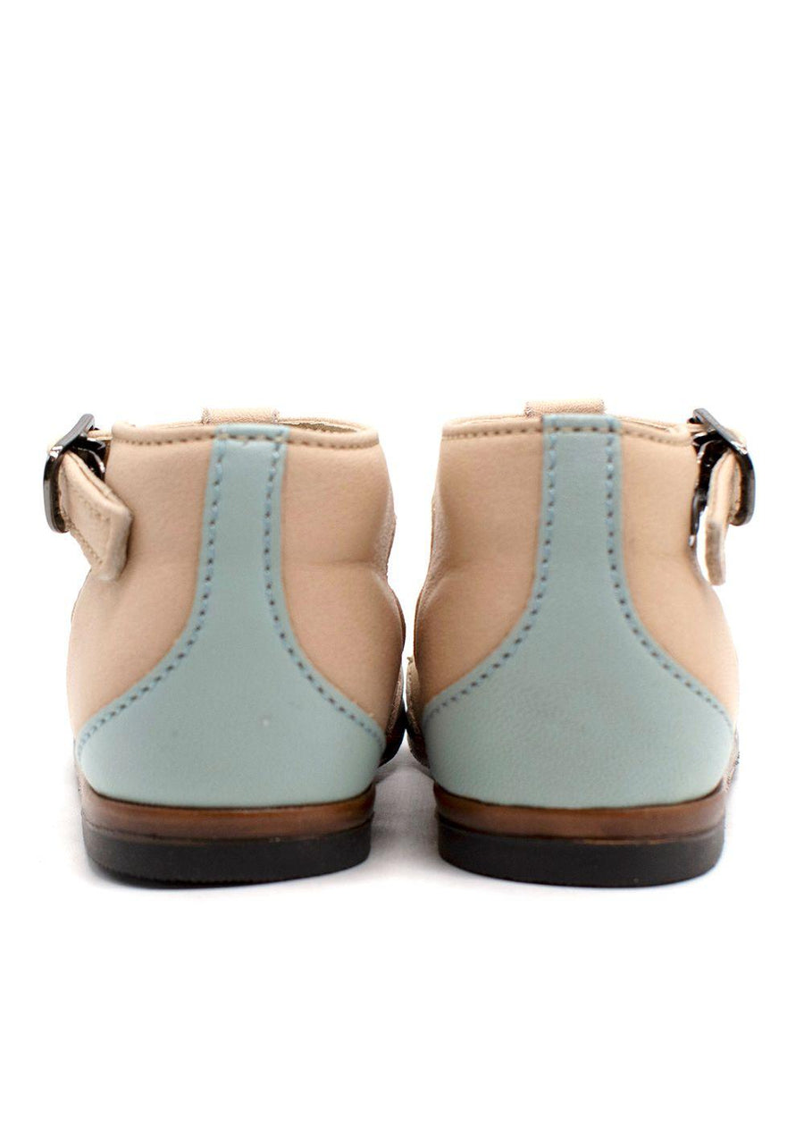 The Eugens Nude and Blue Dione Baby Sandals