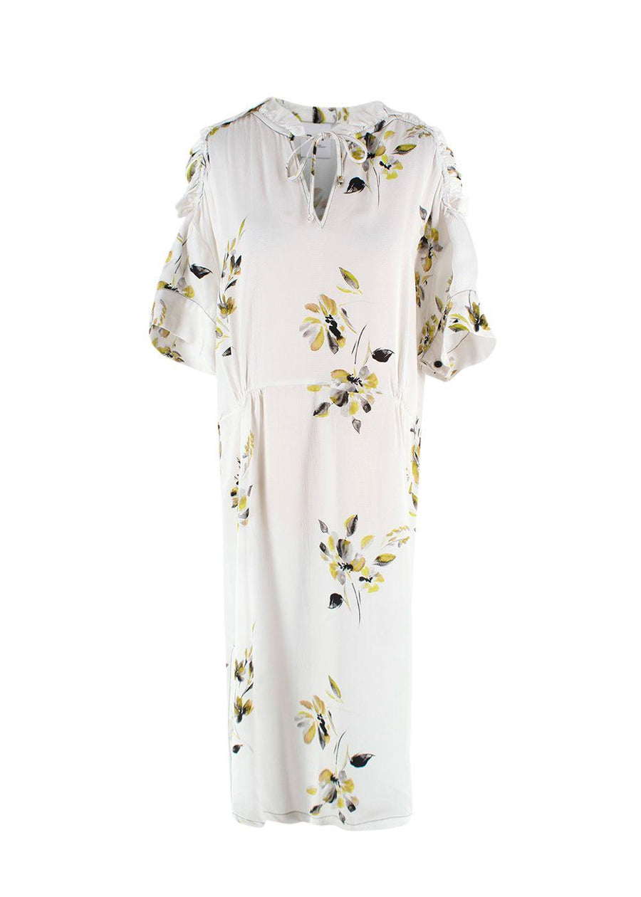 Day Birger & Mikkleson Keira Floral Hammered-Satin Midi Dress
