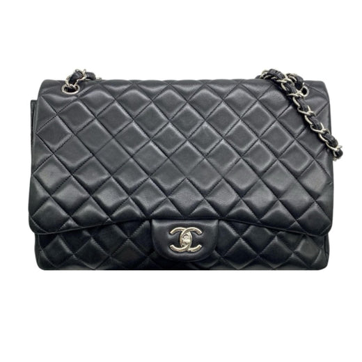 Chanel Black Lambskin Maxi Single Flap Bag