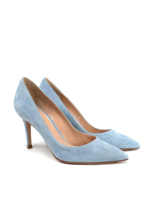 Gianvito Rossi Light Blue Gianvito Suede Pumps