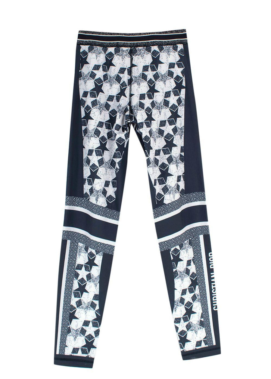 Christian Dior Navy 'Lucky Star' Printed Leggings