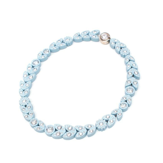 Bottega Veneta Pastel Blue Crystal Embellished Necklace