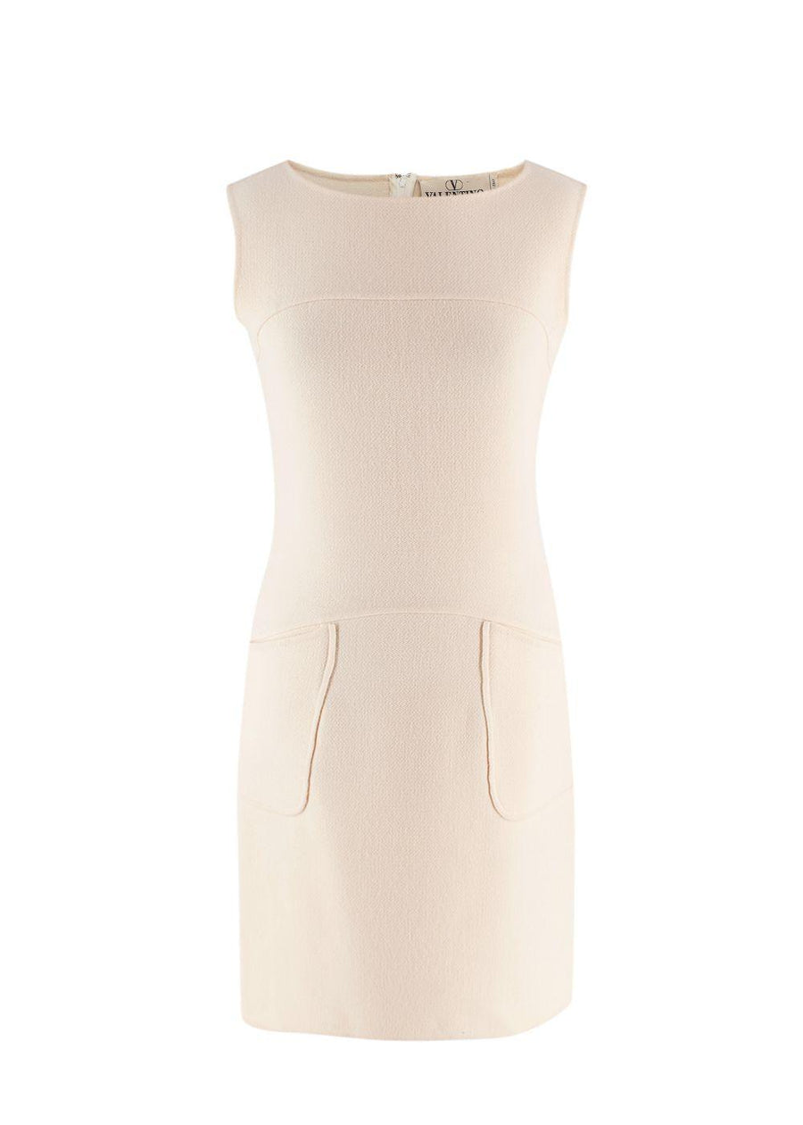 Valentino Boutique Buttermilk Sleeveless Wool Dress