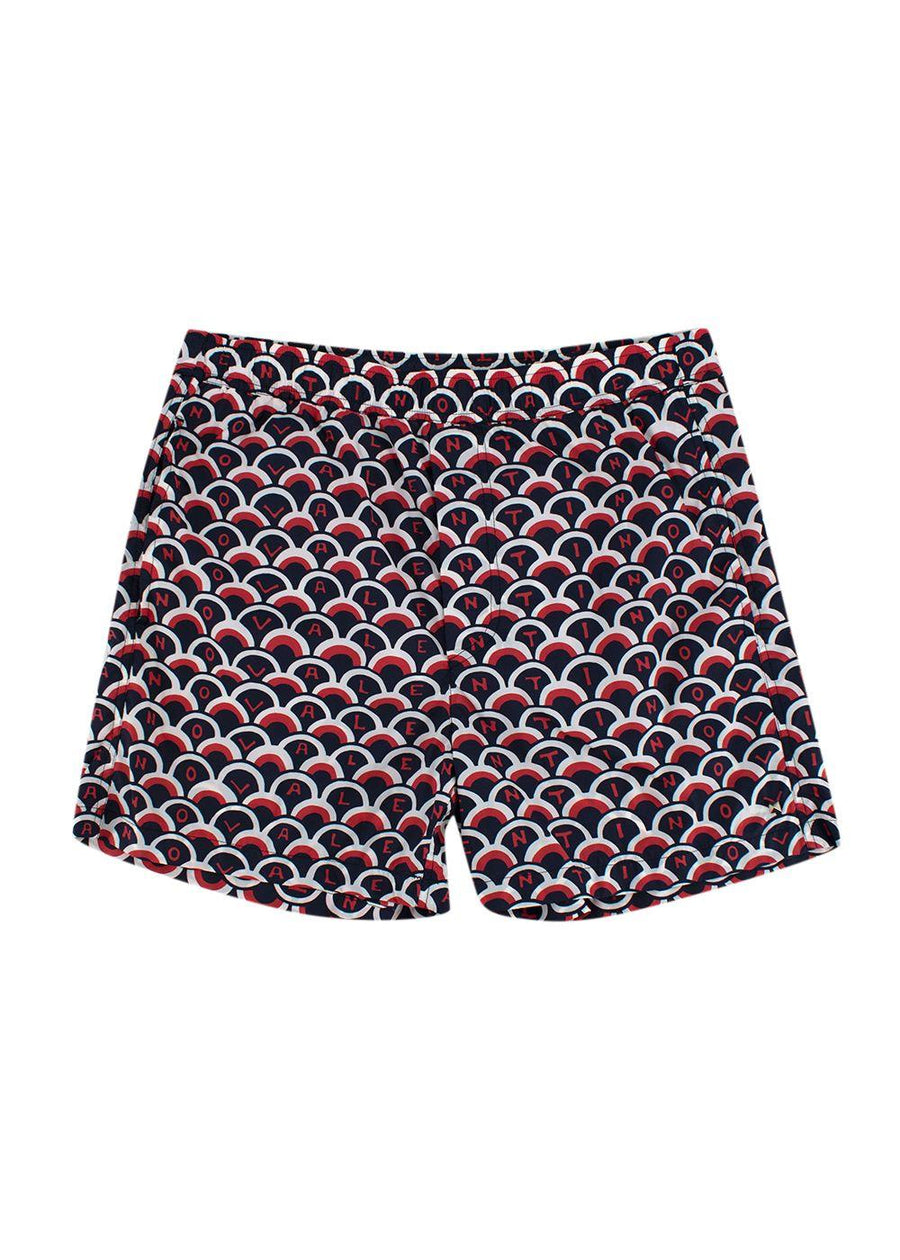 Abstract Logo Printed Swim Shorts