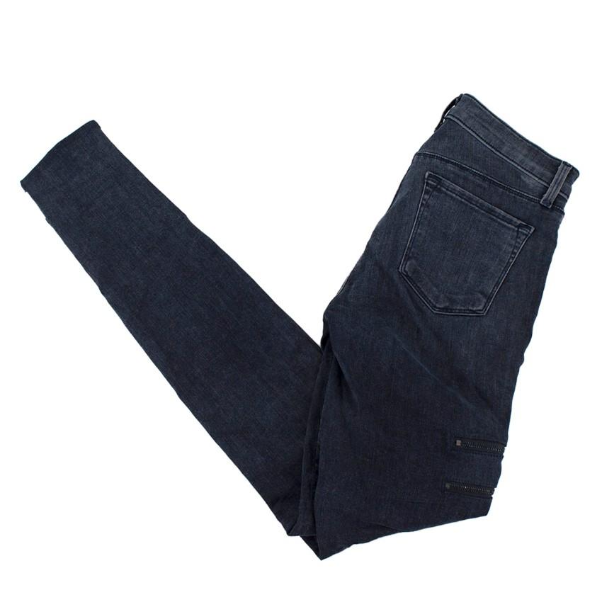 J Brand Dark Blue Zip Skinny Jeans
