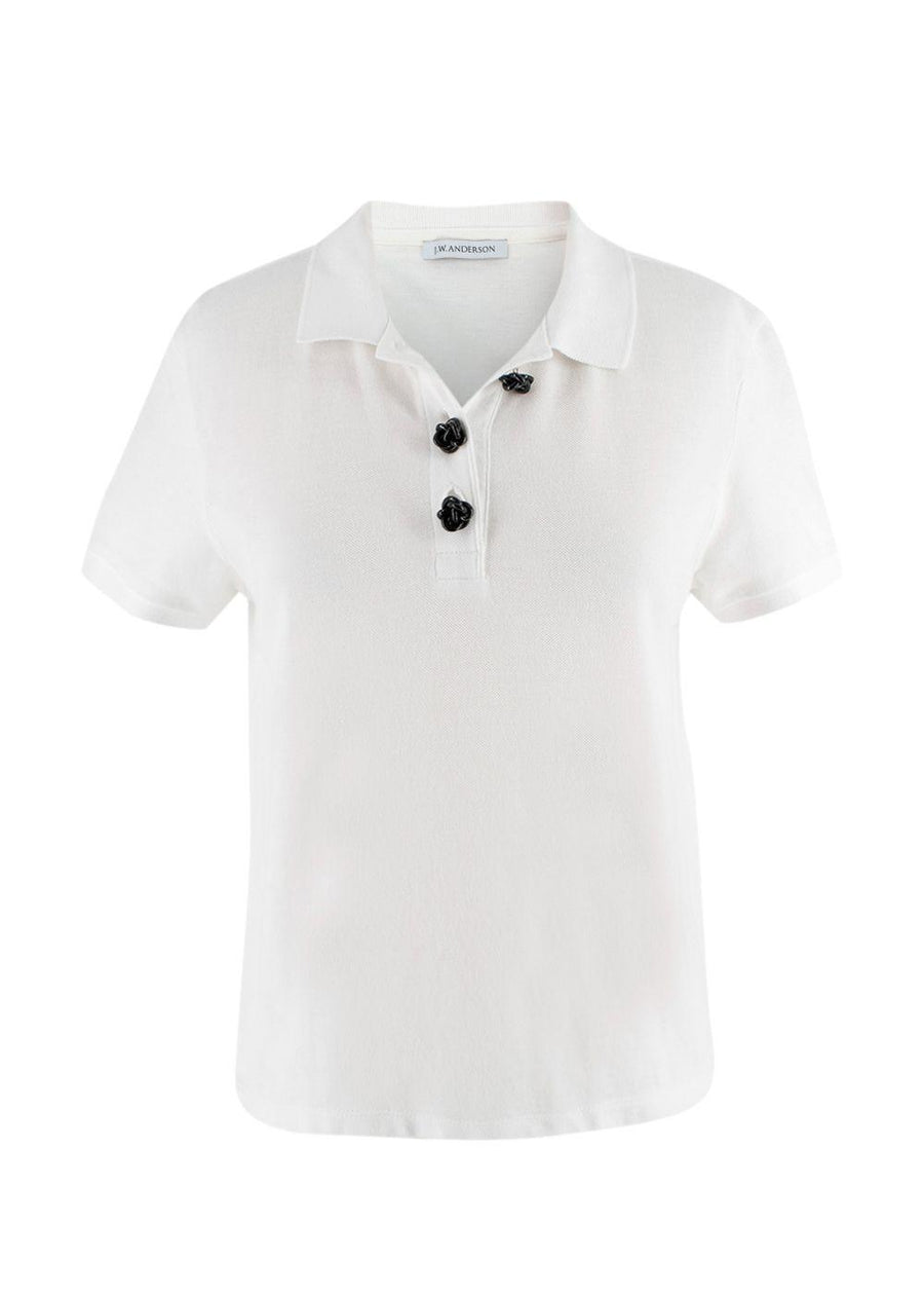 JW Anderson White Cotton Polo Shirt