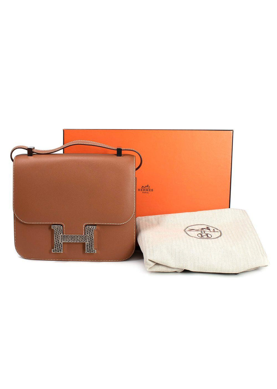 Hermès Constance 24 in Gold Madame Leather with Palladium Lizard Hardware