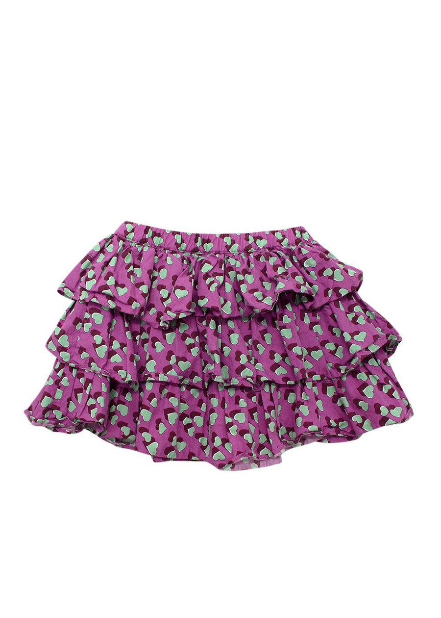 Gucci Kids Purple Ruffle Tiered Mini Skirt