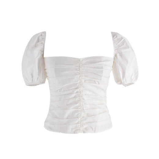 Reformation White Radish Ruched Top