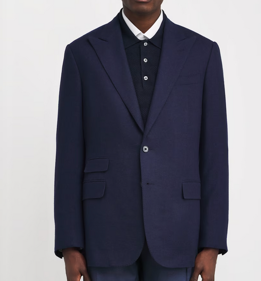 Ralph Lauren Purple Label Wool-Silk-Cashmere Kent Blazer