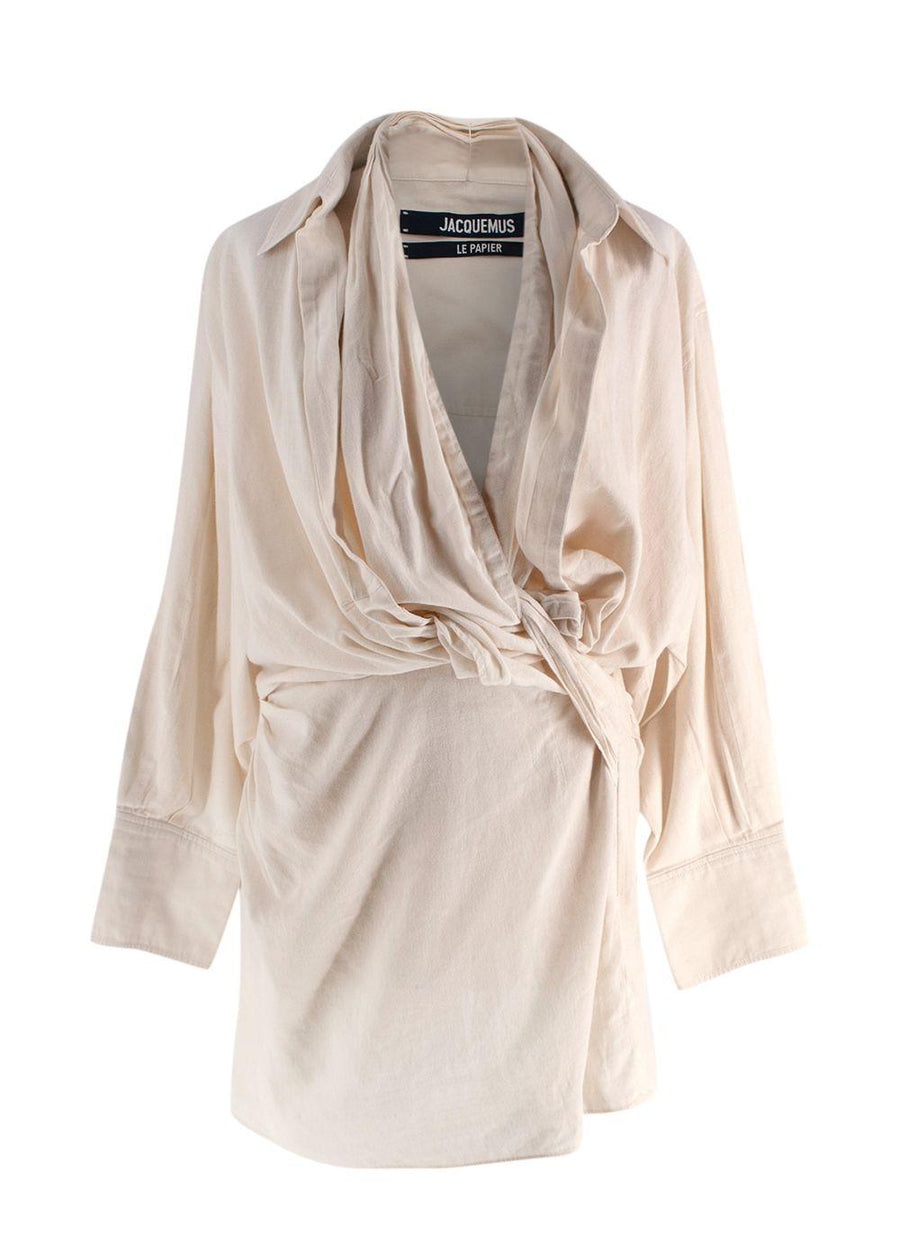 Jacquemus Neutral Le Papier Mini Dress