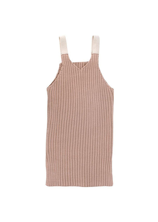 Ribbed Knit Acrylic Sleeveless Dress