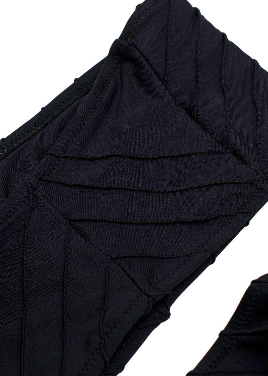 Shani Shemer Black High Waisted Bikini and Bandeau Set