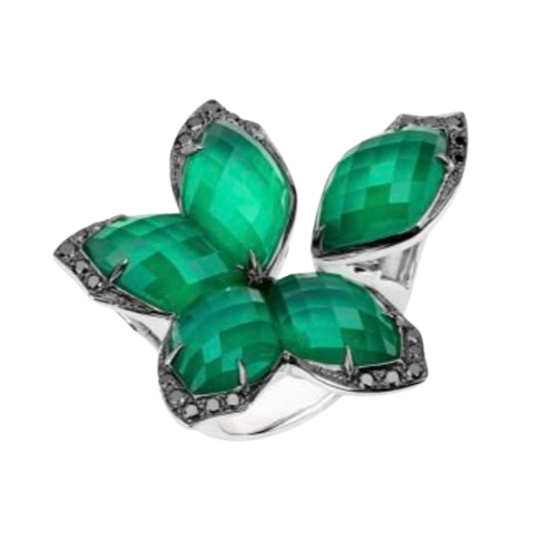 Stephen Webster Green The 'Love Me, Love Me Not' Crystal Haze Chance Cocktail Ring