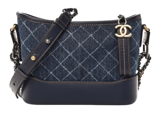 Chanel Small Denim and Calfskin Gabrielle Hobo