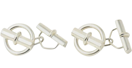 Hermes Vintage Sterling Silver Cufflinks