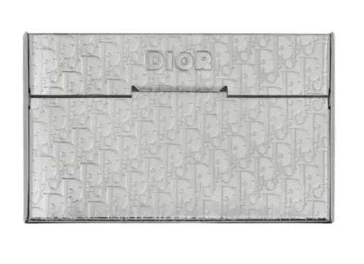 Dior Silver Oblique Metal Card Holder
