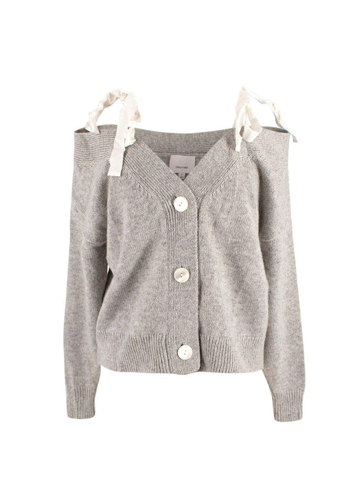 Cinq A Sept Colby Grey Ribbon Cardigan