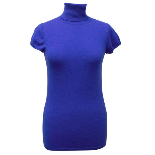 Theory Electric Blue Cap Sleeve Sweater