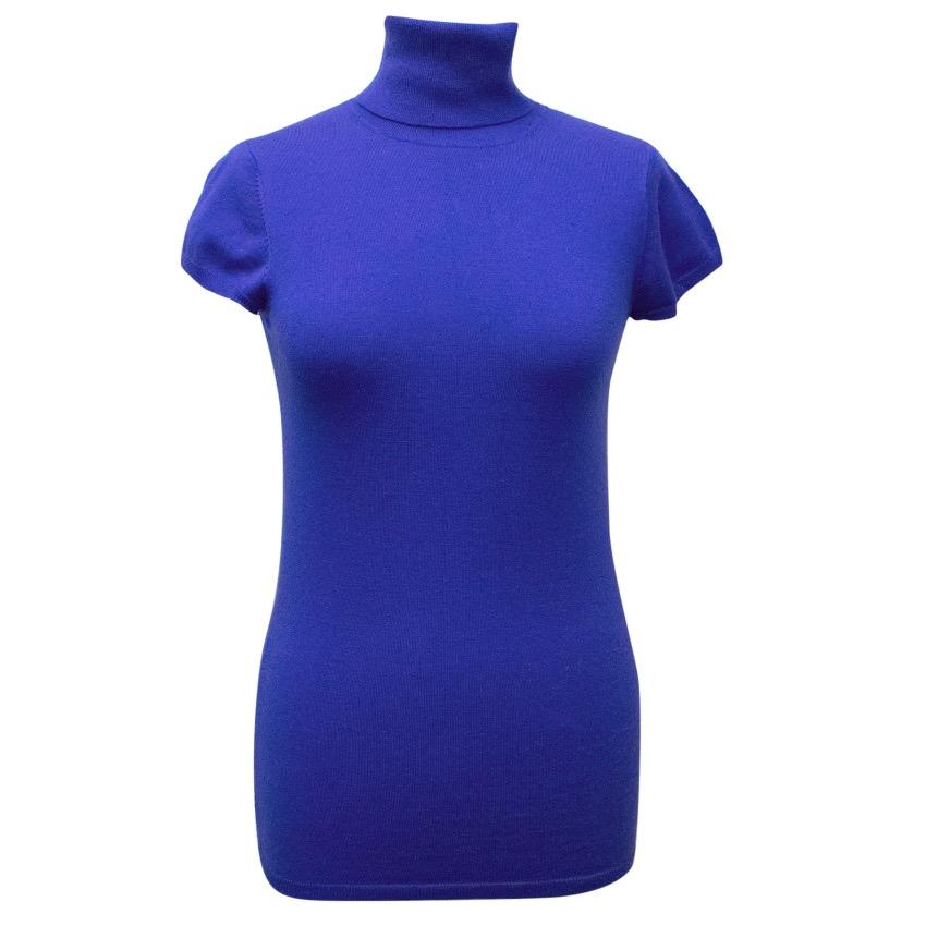 Theory Electric Blue Cap Sleeve Sweater