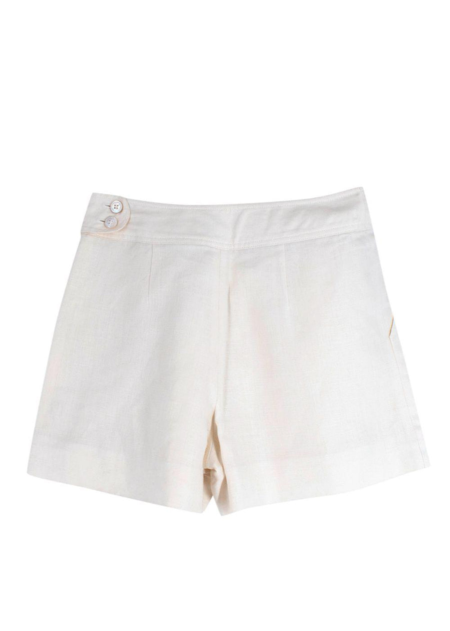 Matthew Williamson Cream Linen Shorts