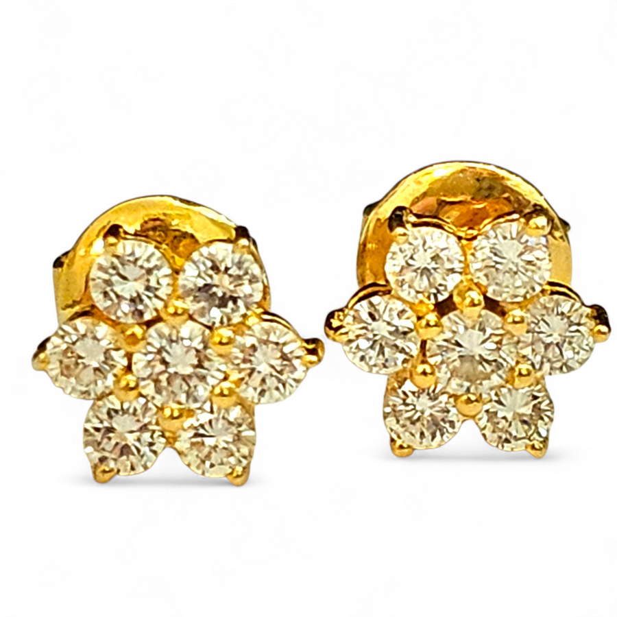 Bespoke Diamond Cluster Earrings