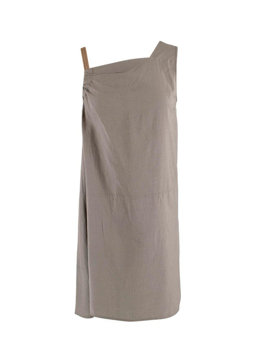 Grey Cotton Mini Dress