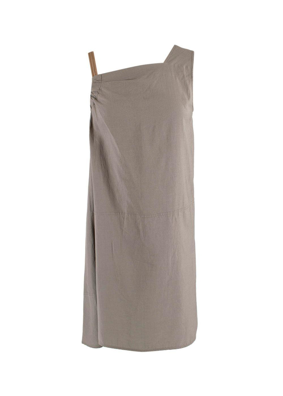 Grey Cotton Mini Dress