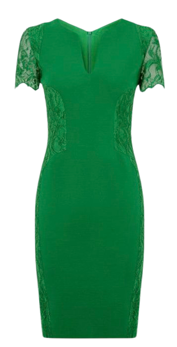 Pucci Emerald Green Lace Trim Dress
