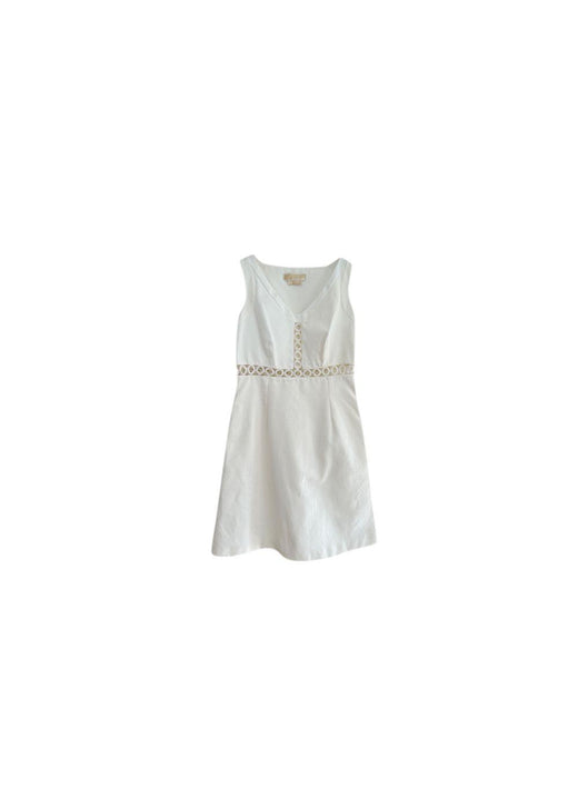 White Oxford cotton short dress
