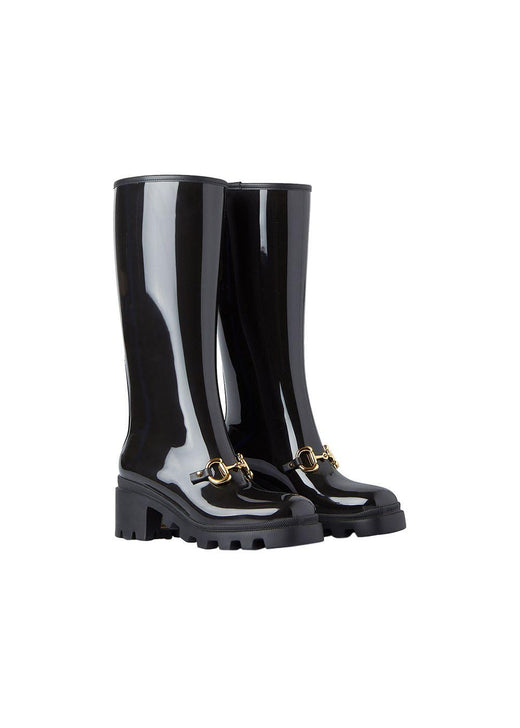 Knee High Horsebit Rain Boots