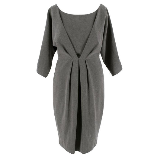 Black Halo Grey Sabrina Midi Dress